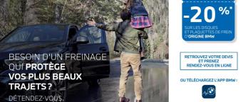 -20% sur les disques et les plaquettes de freins d'Origine BMW