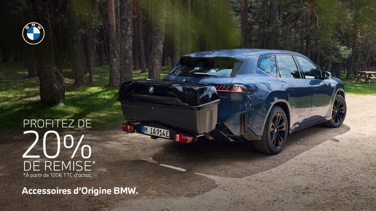 -20% de remise sur tout achat de 100€ TTC sur les Accessoires d'Origine BMW