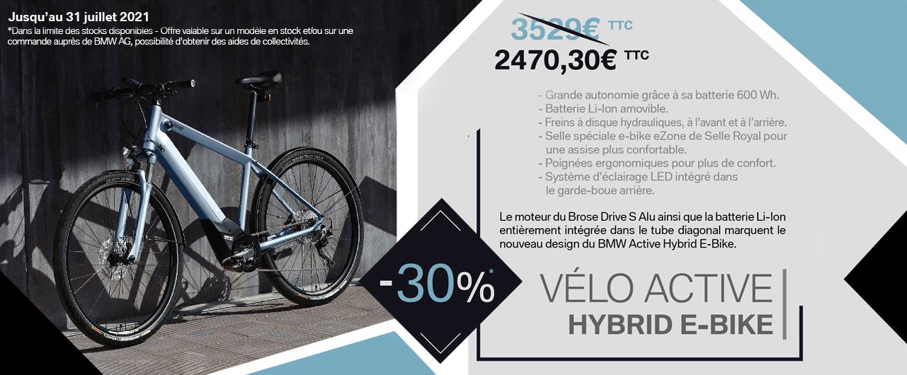 Vélo Active HYBRID E-BIKE le vélo électrique BMW.