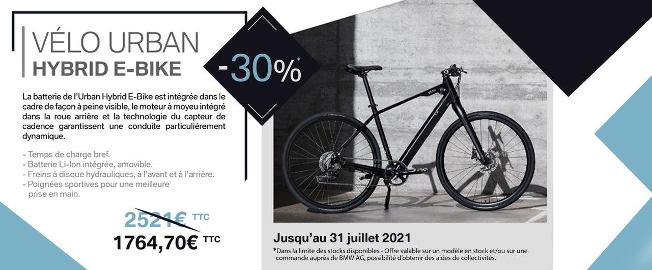 30% de réduction sur la gamme de vélos BMW 
